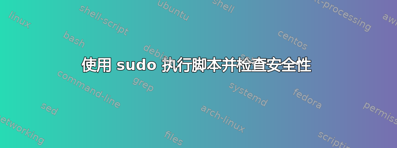 使用 sudo 执行脚本并检查安全性