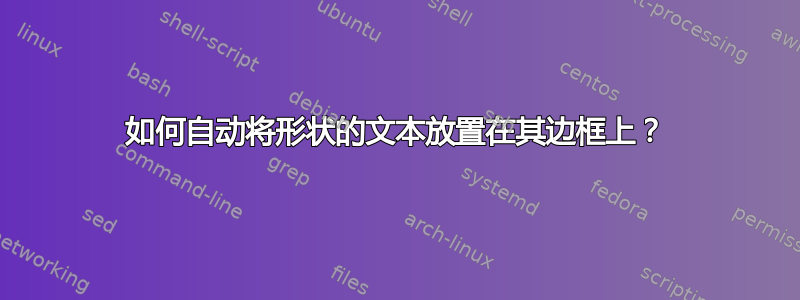 如何自动将形状的文本放置在其边框上？