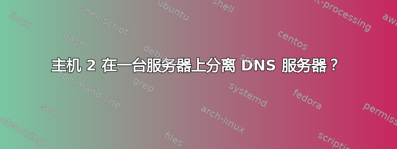 主机 2 在一台服务器上分离 DNS 服务器？