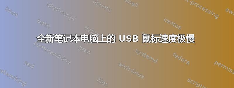 全新笔记本电脑上的 USB 鼠标速度极慢