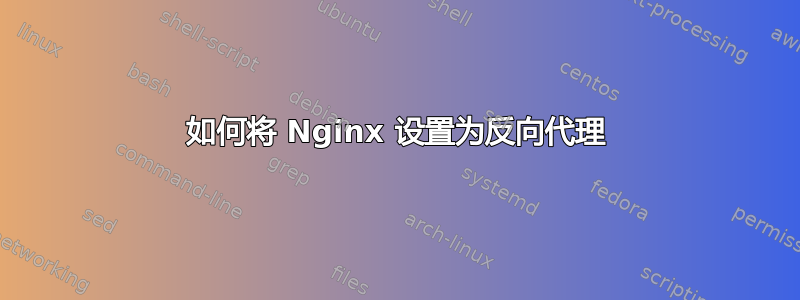 如何将 Nginx 设置为反向代理