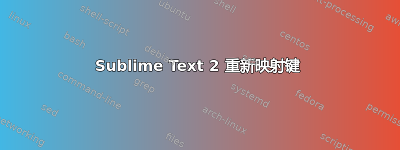 Sublime Text 2 重新映射键