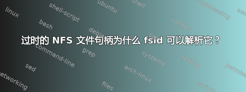 过时的 NFS 文件句柄为什么 fsid 可以解析它？