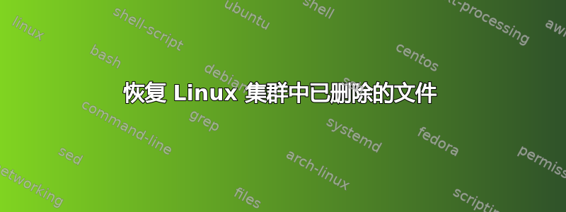 恢复 Linux 集群中已删除的文件