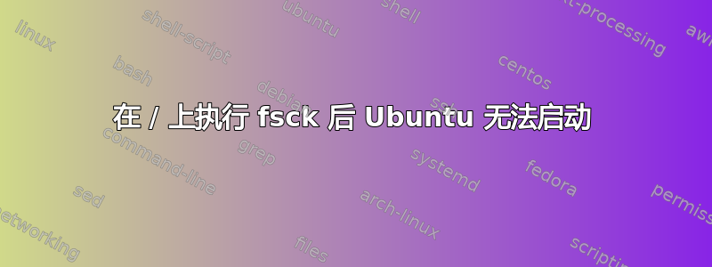 在 / 上执行 fsck 后 Ubuntu 无法启动