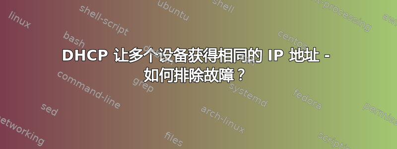 DHCP 让多个设备获得相同的 IP 地址 - 如何排除故障？