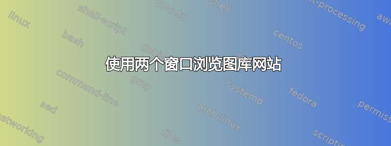 使用两个窗口浏览图库网站