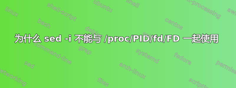 为什么 sed -i 不能与 /proc/PID/fd/FD 一起使用