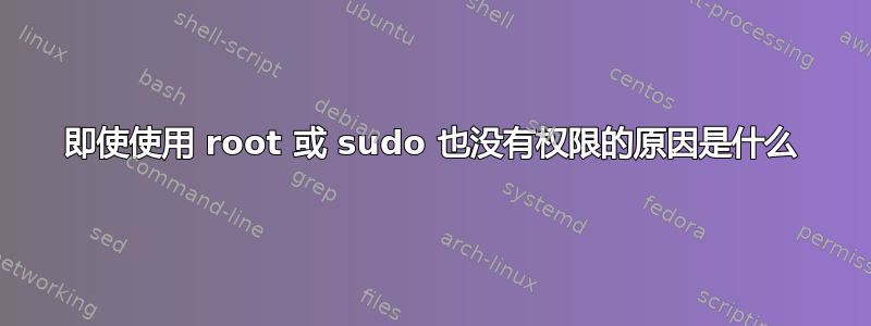 即使使用 root 或 sudo 也没有权限的原因是什么