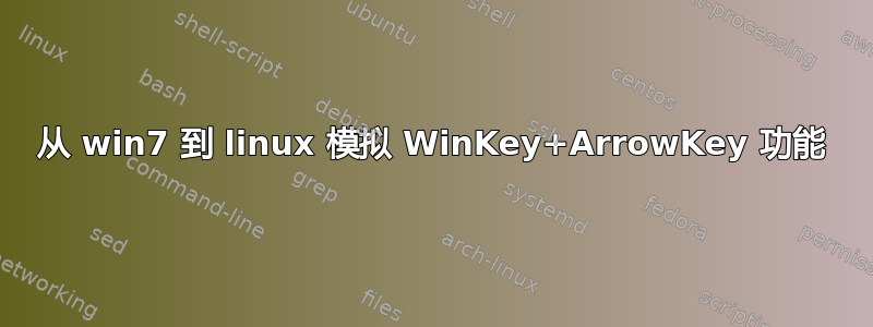 从 win7 到 linux 模拟 WinKey+ArrowKey 功能