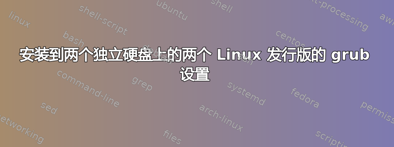 安装到两个独立硬盘上的两个 Linux 发行版的 grub 设置