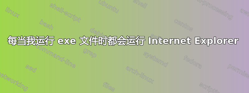 每当我运行 exe 文件时都会运行 Internet Explorer