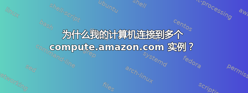 为什么我的计算机连接到多个 compute.amazon.com 实例？