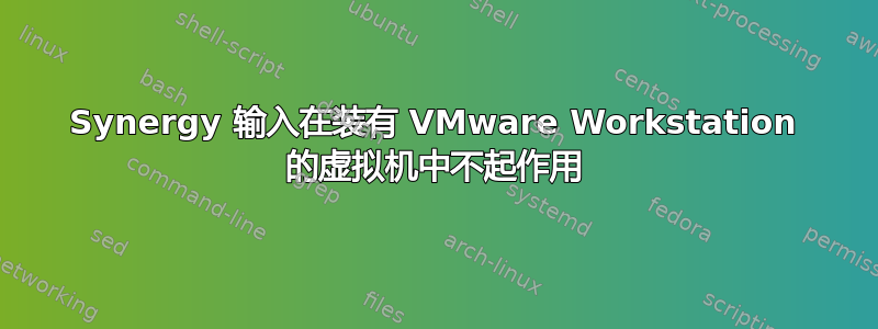 Synergy 输入在装有 VMware Workstation 的虚拟机中不起作用