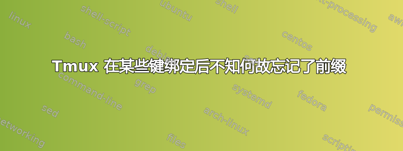 Tmux 在某些键绑定后不知何故忘记了前缀