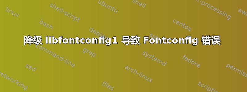 降级 libfontconfig1 导致 Fontconfig 错误