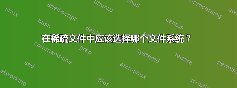 在稀疏文件中应该选择哪个文件系统？