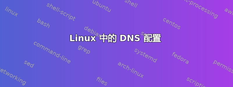 Linux 中的 DNS 配置