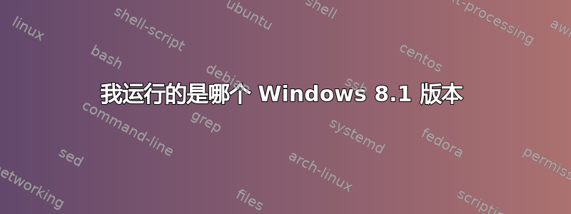 我运行的是哪个 Windows 8.1 版本