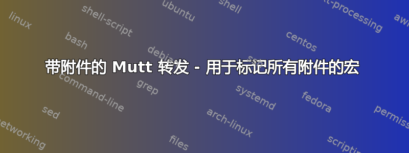 带附件的 Mutt 转发 - 用于标记所有附件的宏