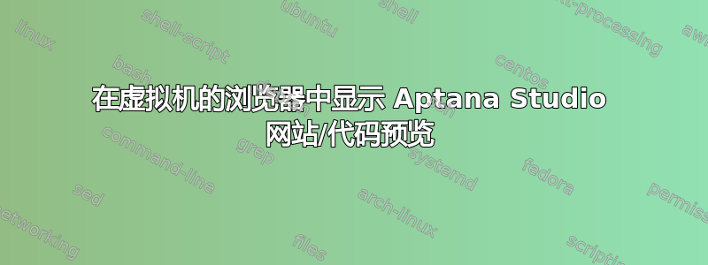 在虚拟机的浏览器中显示 Aptana Studio 网站/代码预览