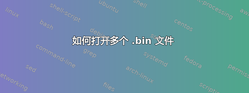 如何打开多个 .bin 文件