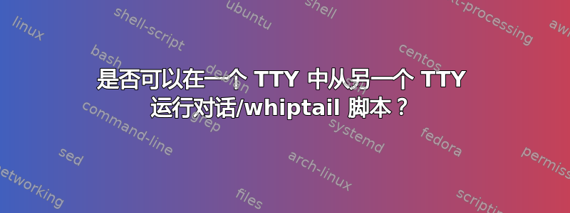 是否可以在一个 TTY 中从另一个 TTY 运行对话/whiptail 脚本？