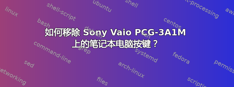 如何移除 Sony Vaio PCG-3A1M 上的笔记本电脑按键？