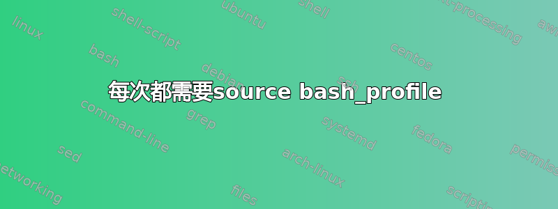 每次都需要source bash_profile