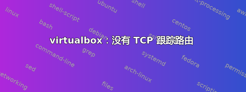 virtualbox：没有 TCP 跟踪路由