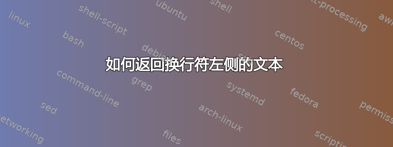 如何返回换行符左侧的文本