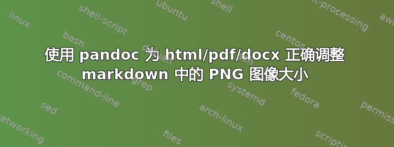 使用 pandoc 为 html/pdf/docx 正确调整 markdown 中的 PNG 图像大小