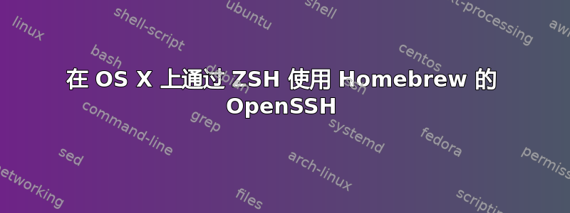 在 OS X 上通过 ZSH 使用 Homebrew 的 OpenSSH