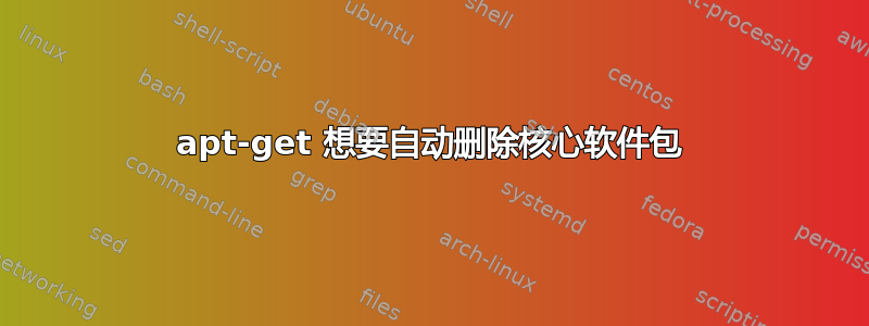 apt-get 想要自动删除核心软件包