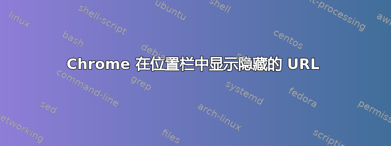 Chrome 在位置栏中显示隐藏的 URL