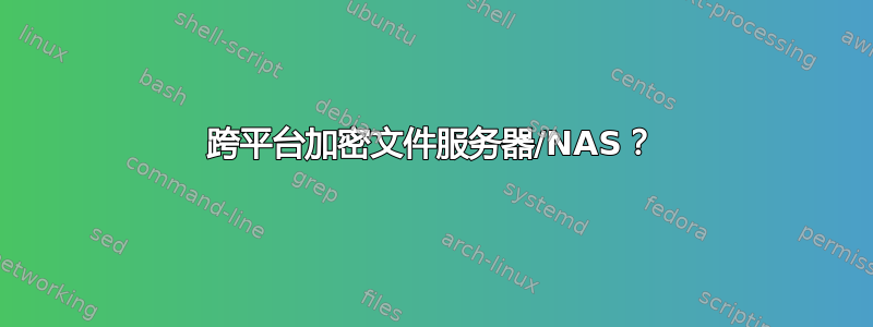 跨平台加密文件服务器/NAS？