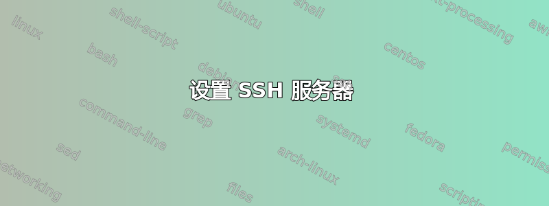 设置 SSH 服务器