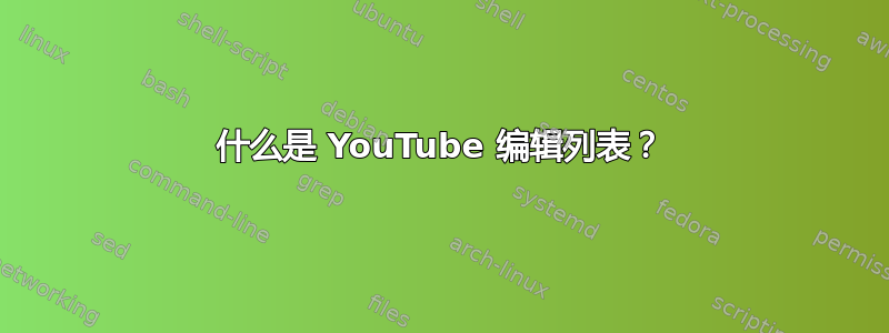 什么是 YouTube 编辑列表？