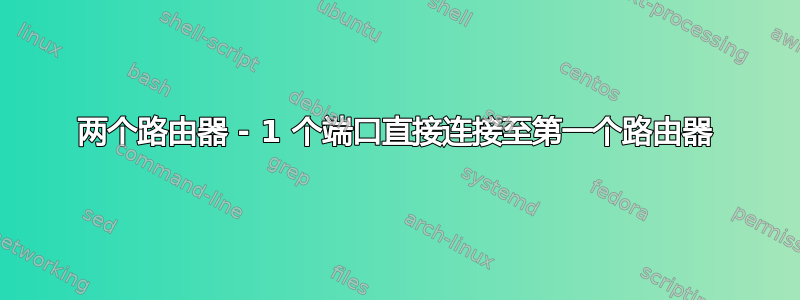 两个路由器 - 1 个端口直接连接至第一个路由器