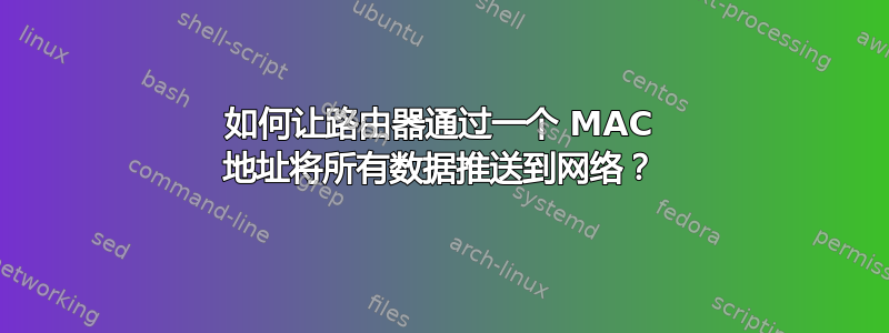 如何让路由器通过一个 MAC 地址将所有数据推送到网络？