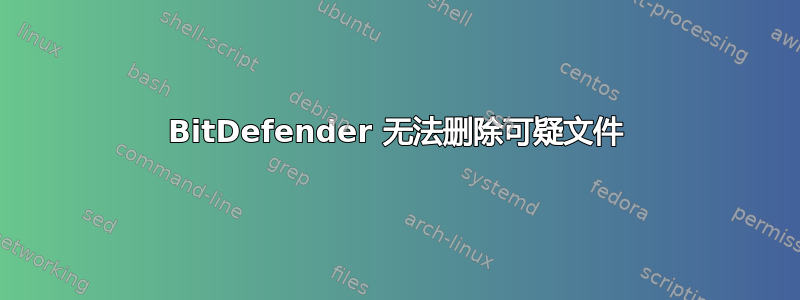 BitDefender 无法删除可疑文件