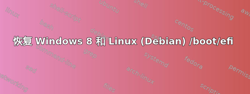 恢复 Windows 8 和 Linux (Debian) /boot/efi