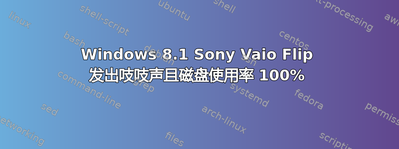 Windows 8.1 Sony Vaio Flip 发出吱吱声且磁盘使用率 100%