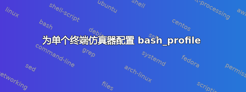 为单个终端仿真器配置 bash_profile