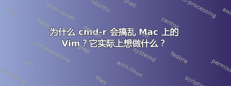 为什么 cmd-r 会搞乱 Mac 上的 Vim？它实际上想做什么？