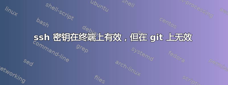 ssh 密钥在终端上有效，但在 git 上无效