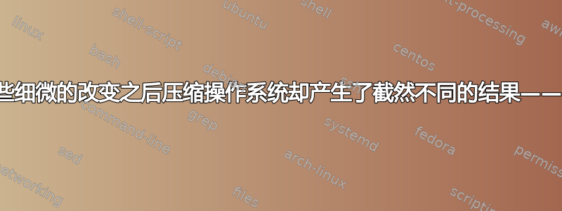 在经过一些细微的改变之后压缩操作系统却产生了截然不同的结果——为什么？