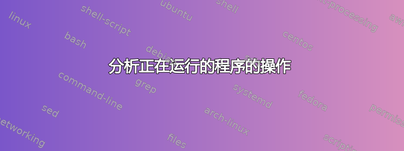 分析正在运行的程序的操作