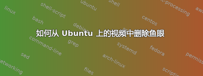 如何从 Ubuntu 上的视频中删除鱼眼