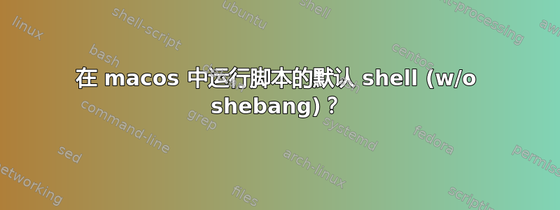 在 macos 中运行脚本的默认 shell (w/o shebang)？